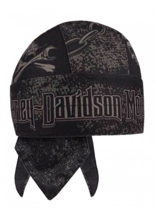 Casquette Harley Davidson Homme Grim Skulls Stretchy & Soft Headwrap  Black HW34180