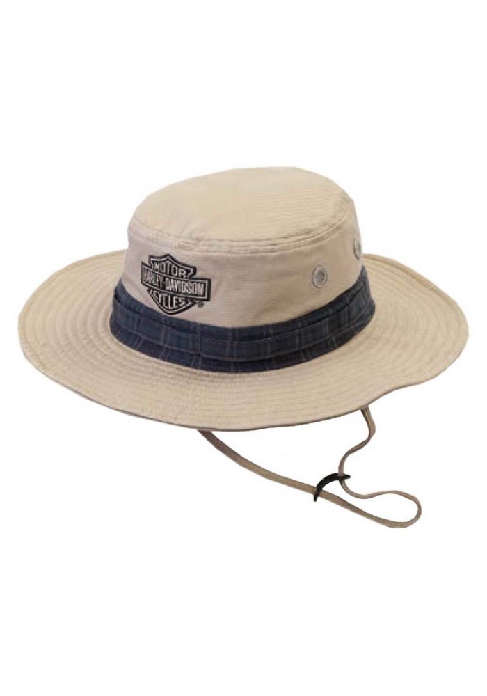 Casquette Harley Davidson Homme Embroidered B&S Boonie Cotton Twill Hat Khaki HD-480