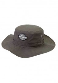 Casquette Harley Davidson Homme Rubber Patch Boonie Cotton Twill Hat Green HD-479-GRN