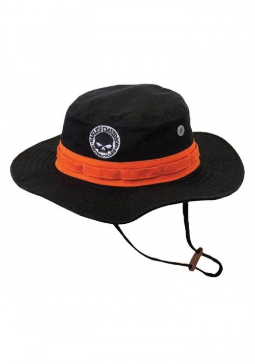 Casquette Harley Davidson Homme Embroidered Willie G Boonie Cotton Twill Hat  Black HD-482