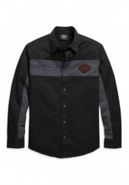 Harley-Davidson Hommes Copperblock manches longues Woven Shirt  Noir 99081-20VM