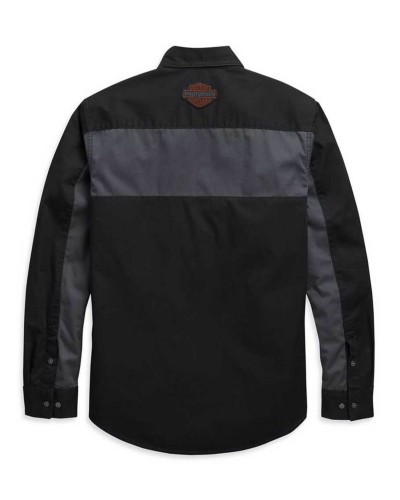Harley-Davidson Hommes Copperblock manches longues Woven Shirt  Noir 99081-20VM