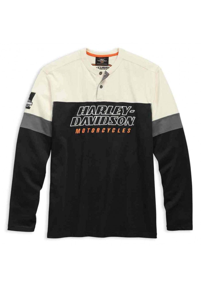 Harley-Davidson Hommes H-D Racing manches longues Colorblocked Henley 99167-19VM