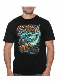 Harley-Davidson Hommes Ride The Lightning manches courtes col rond T-Shirt Noir 30297442