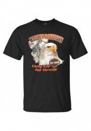 Harley-Davidson Hommes Living Life All-Cotton manches courtes col rond Tee Shirt  Noir 30297425