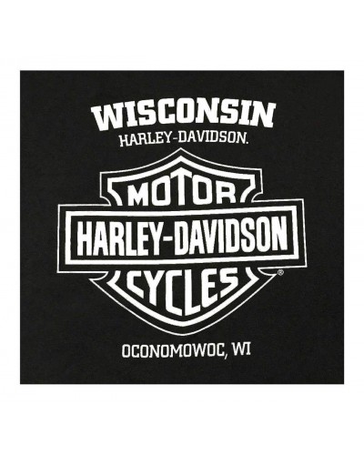 Harley-Davidson Hommes Living Life All-Cotton manches courtes col rond Tee Shirt  Noir 30297425