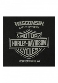Harley-Davidson Hommes Rampart All-Cotton manches courtes col rond T-Shirt Noir 30297426