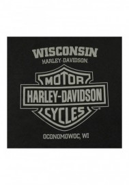 Harley-Davidson Hommes Rampart All-Cotton manches courtes col rond T-Shirt  Noir 30297426