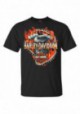 Harley-Davidson Hommes Chain Breaker Flaming Engine manches courtes T-Shirt Noir 30297447