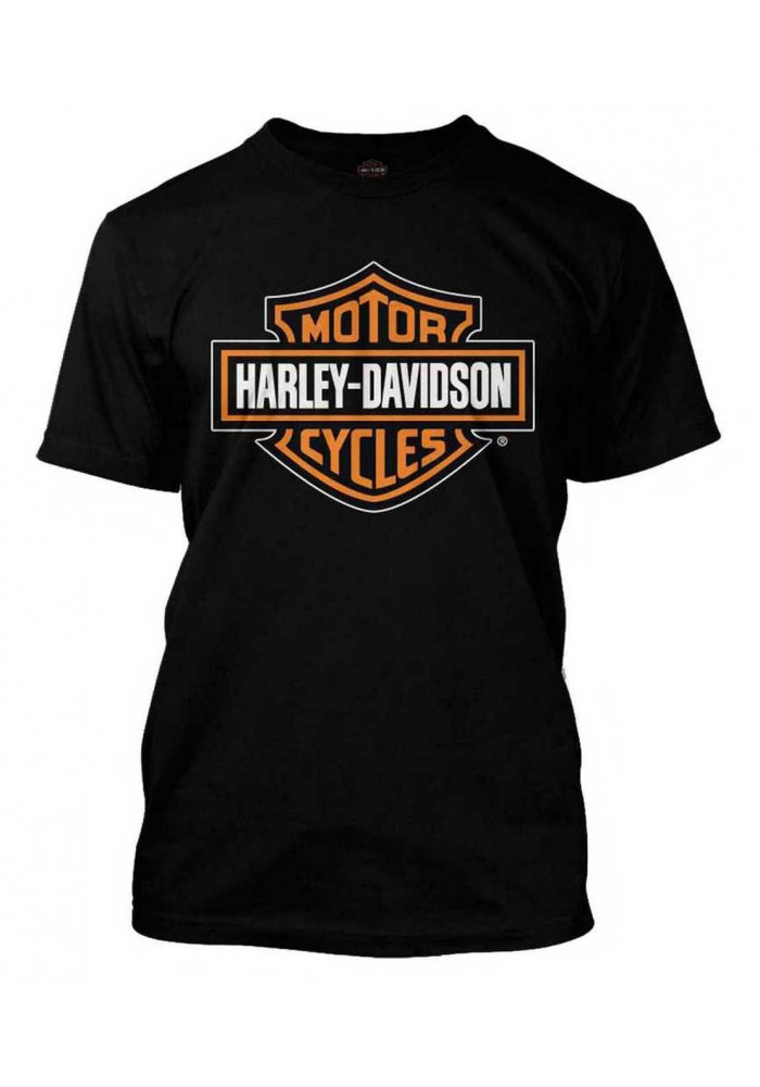 Harley-Davidson Hommes Orange Bar & Shield Noir T-Shirt 30290591