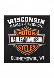 Harley-Davidson Hommes Orange Bar & Shield Noir T-Shirt 30290591