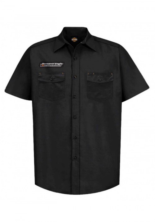 Harley-Davidson Hommes Screamin' Eagle Vintage Fashion manches courtes Shirt  Noir ST79BKO