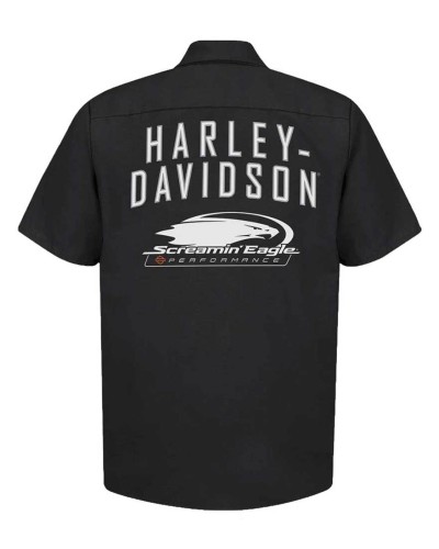 Harley-Davidson Hommes Screamin' Eagle Vintage Fashion manches courtes Shirt  Noir ST79BKO