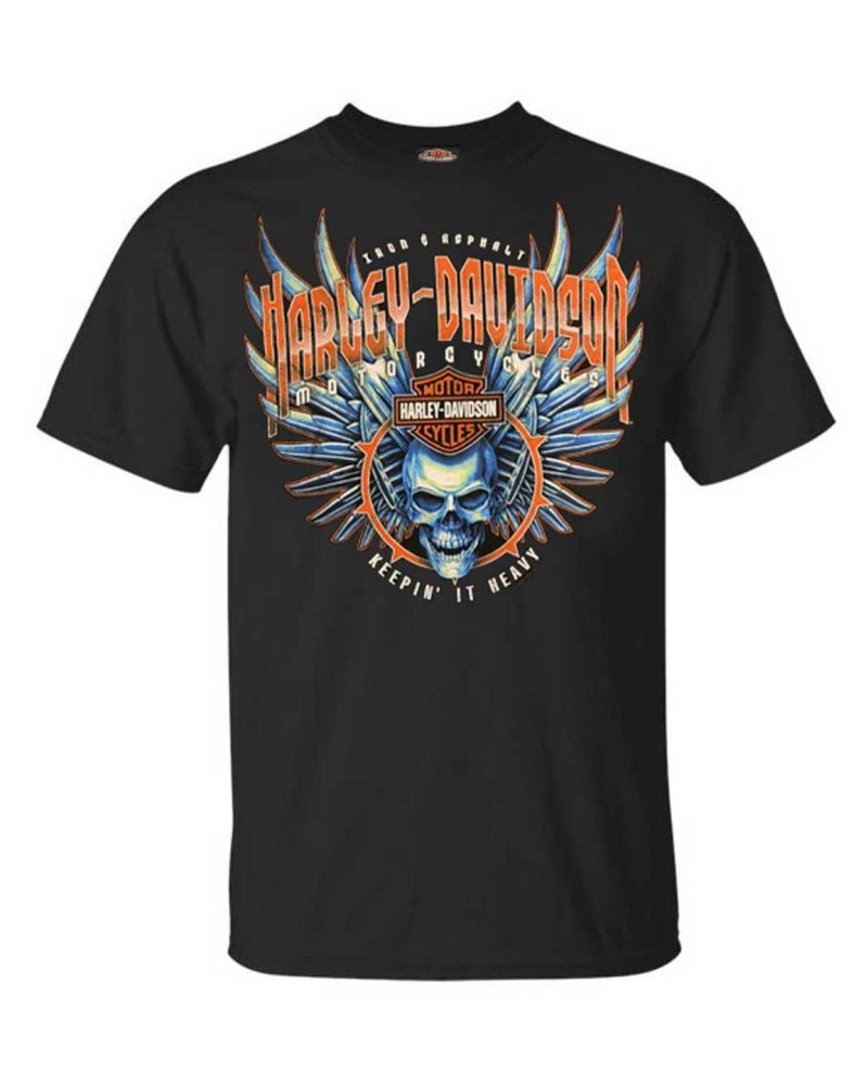 Harley-Davidson Hommes Keep It Heavy All-Cotton manches courtes T-Shirt - Noir 30292291