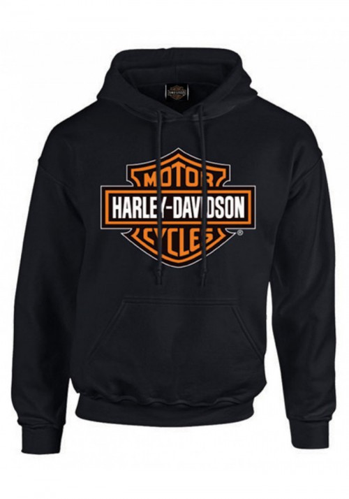 Harley-Davidson Hommes Bar & Shield Pullover Fleece à capuche Sweatshirt  Noir 30293965