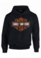 Harley-Davidson Hommes Bar & Shield Pullover Fleece à capuche Sweatshirt Noir 30293965