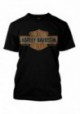 Harley-Davidson Hommes Distressed Elongated Bar & Shield Noir T-Shirt 30296553