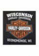 Harley-Davidson Hommes Distressed Elongated Bar & Shield Noir T-Shirt 30296553