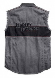 Harley-Davidson Hommes Iron Block Sleeveless Blowout Shirt Noir 99019-17VM