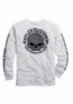 Harley-Davidson Hommes Willie G. Skull manches longues Tee Shirt White 99092-14VM