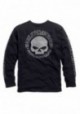 Harley-Davidson Hommes Willie G. Skull manches longues Tee Shirt Noir 99091-14VM