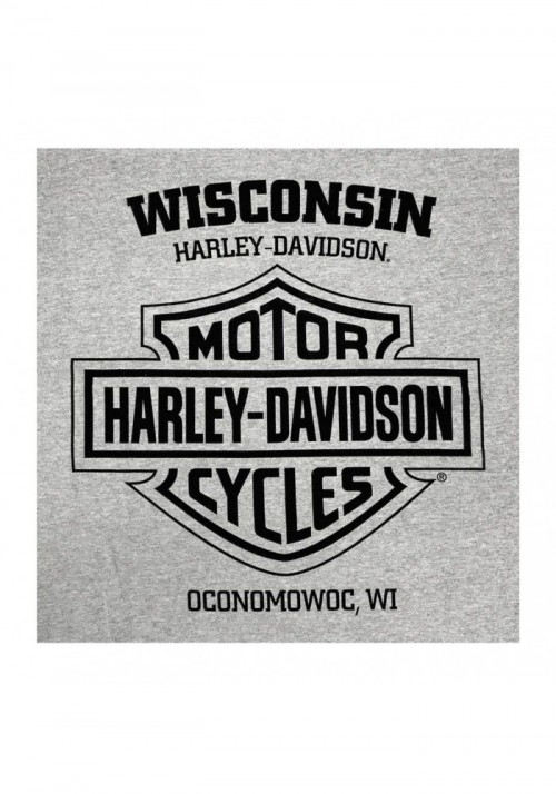Harley-Davidson Hommes Noble Turn manches courtes col rond T-Shirt  Athletic Gray 30297424