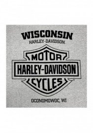 Harley-Davidson Hommes Noble Turn manches courtes col rond T-Shirt Athletic Gray 30297424