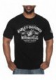 Harley-Davidson Hommes Distressed Wave All-Cotton manches courtes T-Shirt Noir 30297431