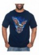 Harley-Davidson Hommes Vicious Eagle All-Cotton manches courtes T-Shirt - Navy 30297436