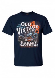 Harley-Davidson Hommes It's Vintage H-D col rond manches courtes T-Shirt - Navy 30298730