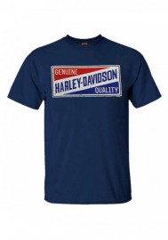 Harley-Davidson Hommes Go Faster H-D col rond manches courtes T-Shirt - Navy 30292384
