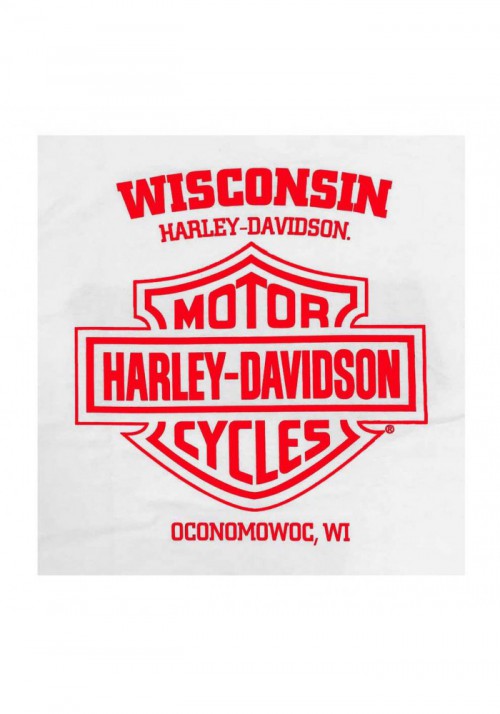 Harley-Davidson Hommes Stars & Shield Chest Pocket manches courtes T-Shirt - White 30292411