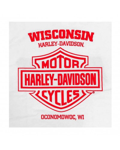 Harley-Davidson Hommes Stars & Shield Chest Pocket manches courtes T-Shirt - White 30292411