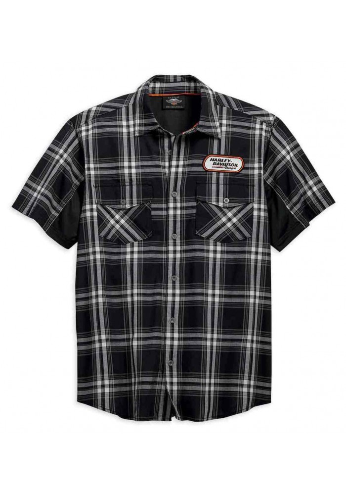 Harley-Davidson Hommes H-D Racing Performance Stay Cool Plaid Shirt 99164-19VM