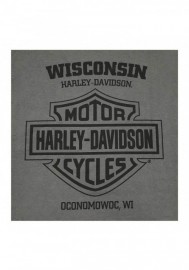 Harley-Davidson Hommes Wille G Skull Chest Pocket manches courtes Tee Shirt Charcoal Gray 30292319