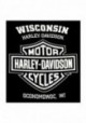 Harley-Davidson Hommes Distressed Branded Oval manches longues col rond Shirt Noir 30298812