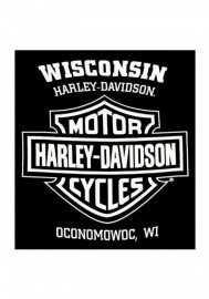 Harley-Davidson Hommes Distressed Branded Oval manches longues col rond Shirt Noir 30298812