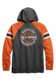 Harley-Davidson Hommes Genuine Oil Can Zippered Sweat à capuche Asphalt 99065-18VM