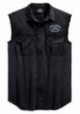 Harley-Davidson Hommes Winged B&S Logo Sleeveless Blowout Tee Shirt Noir 99157-19VM