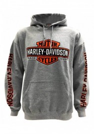 Harley-Davidson Hommes Bar & Shield Logo Pullover à capuche Sweatshirt Gray 30299144