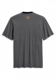 Harley-Davidson Hommes Dual Stripe manches courtes T-Shirt - Asphalt Gray 96148-20VM