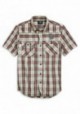 Harley-Davidson Hommes Embroidered B&S manches courtes Plaid Woven Shirt 96124-20VM