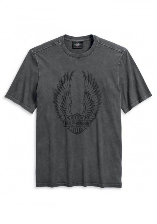 Harley-Davidson Hommes Winged Logo manches courtes T-Shirt  Asphalt 96140-20VM