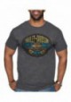 Harley-Davidson Hommes Metal Plaque Poly-Blend manches courtes Crew T-Shirt Gray 30292405
