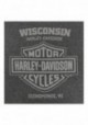 Harley-Davidson Hommes Metal Plaque Poly-Blend manches courtes Crew T-Shirt Gray 30292405
