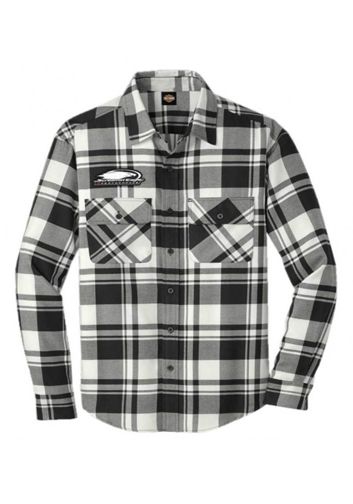 Harley-Davidson Hommes Screamin' Eagle Plaid Flannel manches longues Shirt S68BW