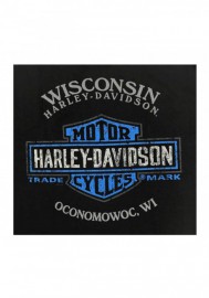 Harley-Davidson Hommes Burning Eagle col rond manches courtes T-Shirt - Noir R002704