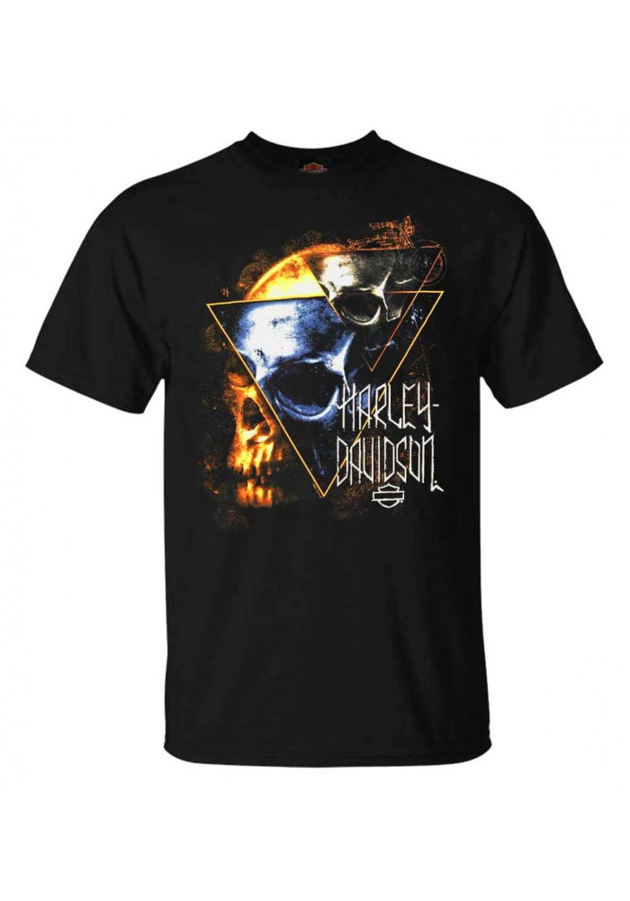 Harley-Davidson Hommes Into The Deep Skull col rond manches courtes T-Shirt  Noir R002890