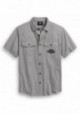 Harley-Davidson Hommes Freedom manches courtes Woven Shirt - Gray 99013-20VM