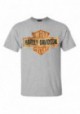 Harley-Davidson Hommes Tee Shirt  Distressed Bar & Shield T-Shirt  Gray 30296597